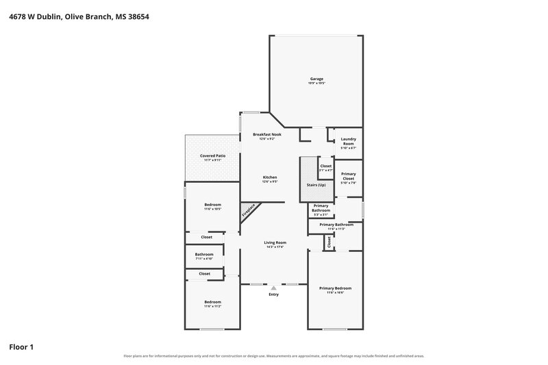 2,145/Mo, 4678 W Dublin Olive Branch, MS 38654 Floorplan View