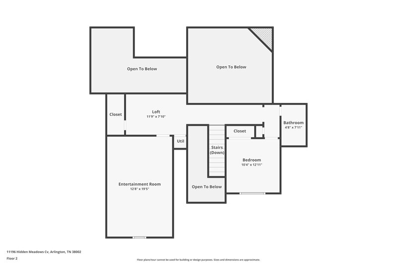 2,190/Mo, 11196 Hidden Meadows Cv Arlington, TN 38002 Floor Plan View 2