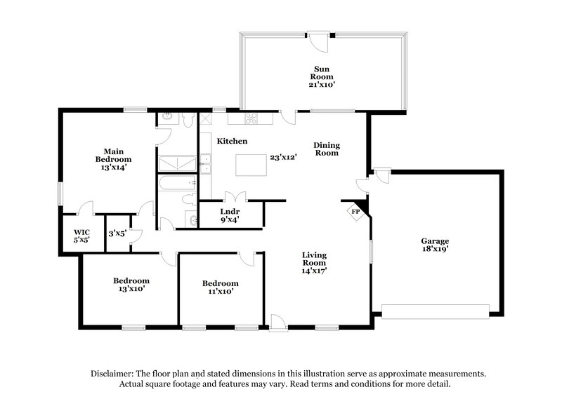 1,815/Mo, 6170 Chickasaw Dr Olive Branch, MS 38654 Floor Plan View