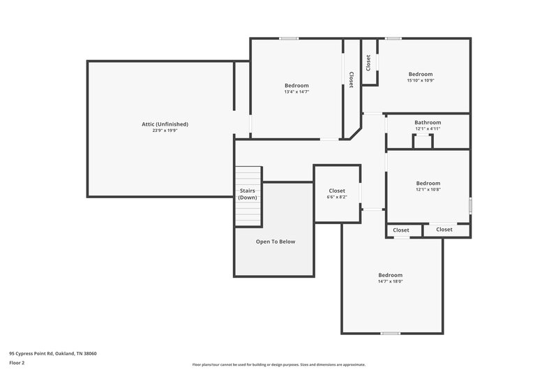 2,625/Mo, 95 Cypress Point Rd Oakland, TN 38060 Floor Plan View 2