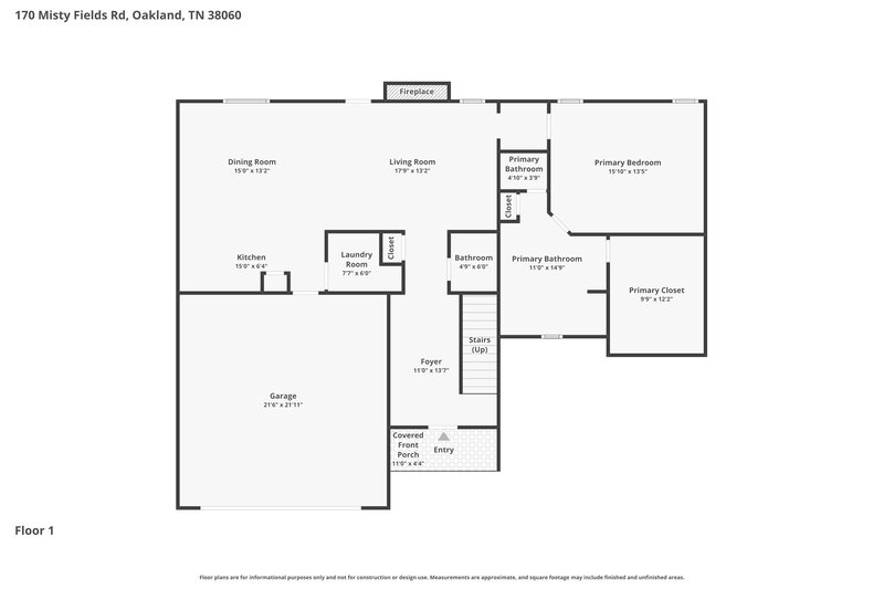 2,120/Mo, 170 Misty Fields Rd Oakland, TN 38060 Floor Plan View