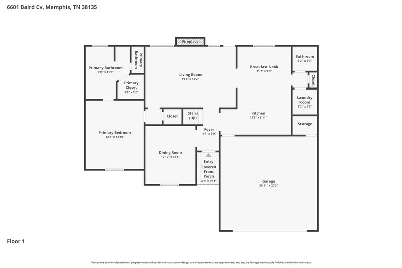 2,270/Mo, 6601 Baird Cv Bartlett, TN 38135 Floor Plan View