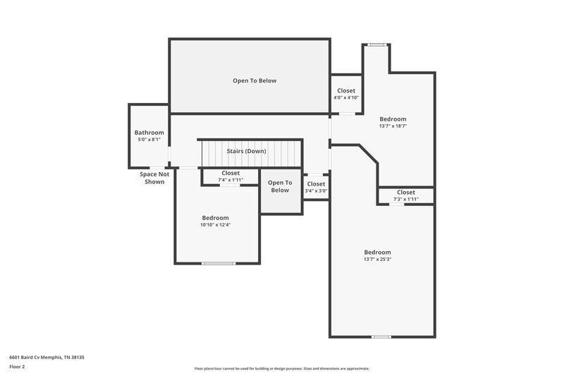 2,800/Mo, 6601 Baird Cv Bartlett, TN 38135 Floor Plan View 2