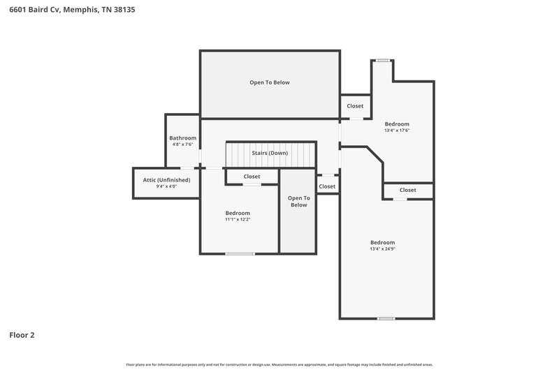 2,270/Mo, 6601 Baird Cv Bartlett, TN 38135 Floor Plan View 2