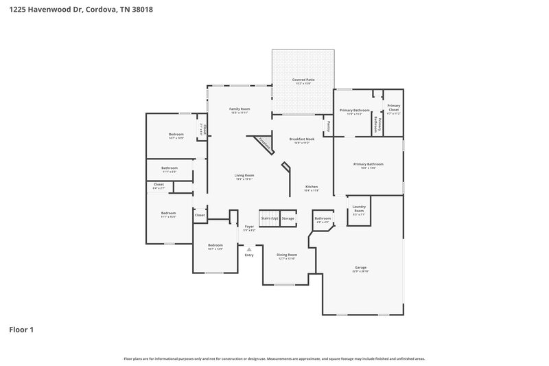 2,665/Mo, 1225 Havenwood Dr Cordova, TN 38018 Floor Plan View