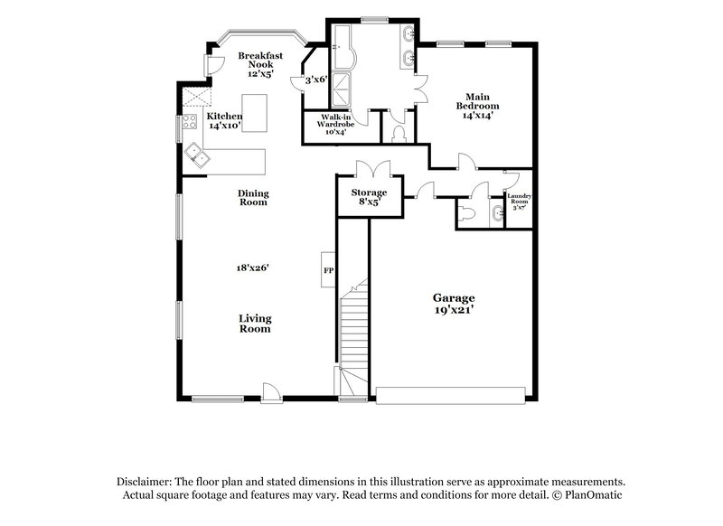 2,150/Mo, 2223 Purple Leaf Ln Cordova, TN 38016 Floorplan View