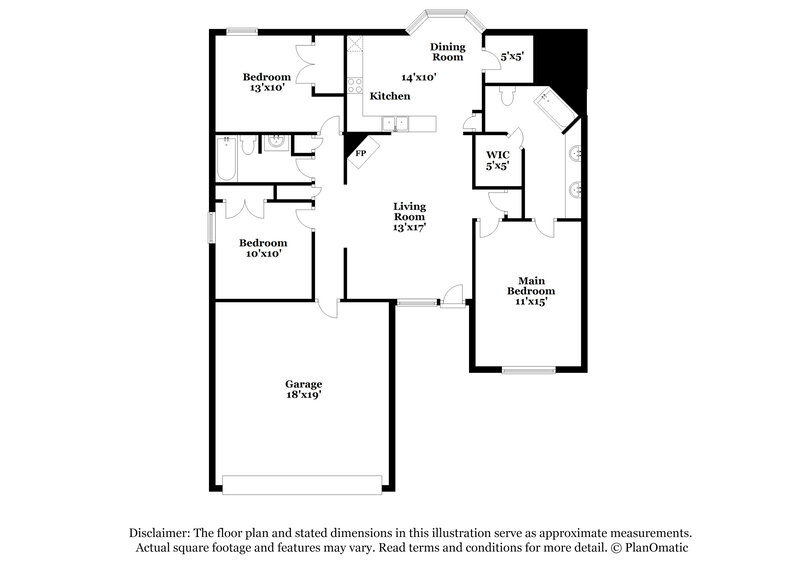 1,855/Mo, 5732 Lancaster Dr Olive Branch, MS 38654 Floor Plan View