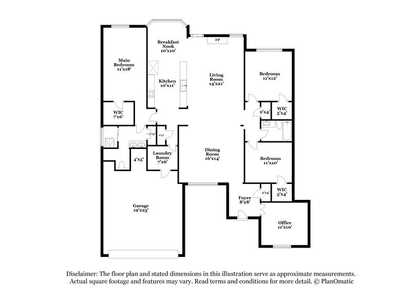 2,075/Mo, 7427 Fox Creek Dr Olive Branch, MS 38654 Floor Plan View