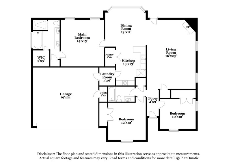 1,730/Mo, 8219 Martin Dr Southaven, MS 38671 Floor Plan View
