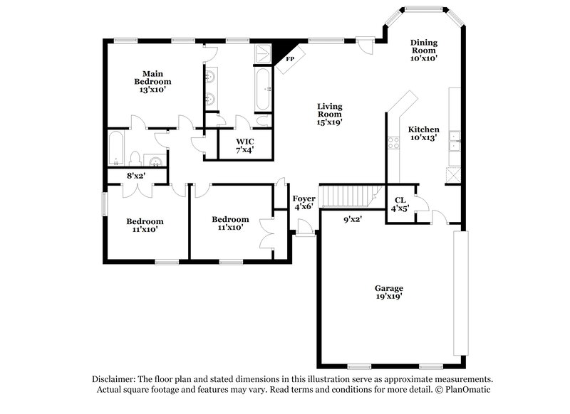 1,920/Mo, 8104 Manhatten Dr Southaven, MS 38671 Floorplan View
