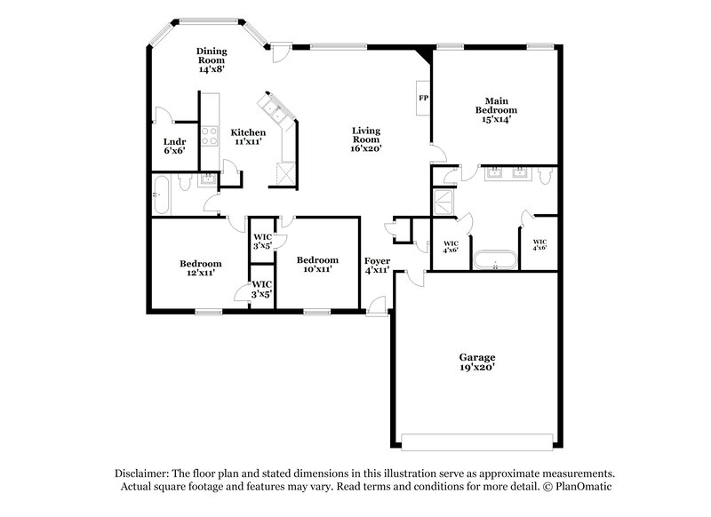 1,665/Mo, 6647 Kentbrook Dr Horn Lake, MS 38637 Floor Plan View
