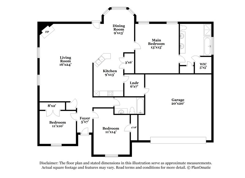 1,735/Mo, 7792 Sarah Ann Dr S Southaven, MS 38671 Floor Plan View
