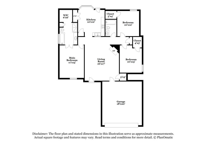 2,510/Mo, 9812 Southern Oak Way Olive Branch, MS 38654 Floor Plan View
