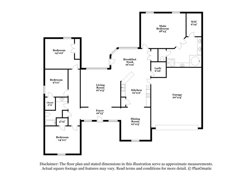 2,020/Mo, 4955 Ultima Cv Memphis, TN 38125 Floor Plan View