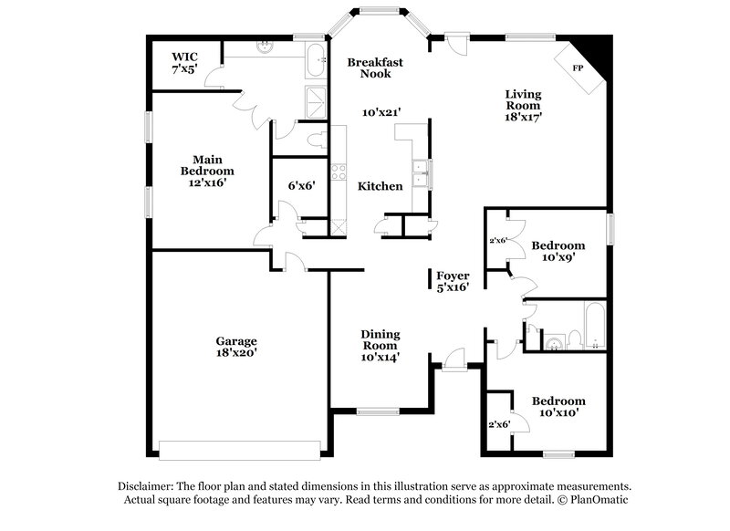 1,795/Mo, 10244 Green Moss Dr N Cordova, TN 38018 Floor Plan View