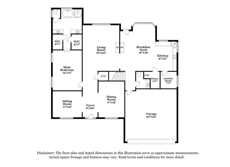 2,450/Mo, 7204 Millers Glen Way Memphis, TN 38125 Floor Plan View