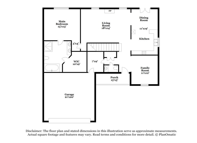 1,870/Mo, 7412 Hunters Horn Dr Olive Branch, MS 38654 Floor Plan View