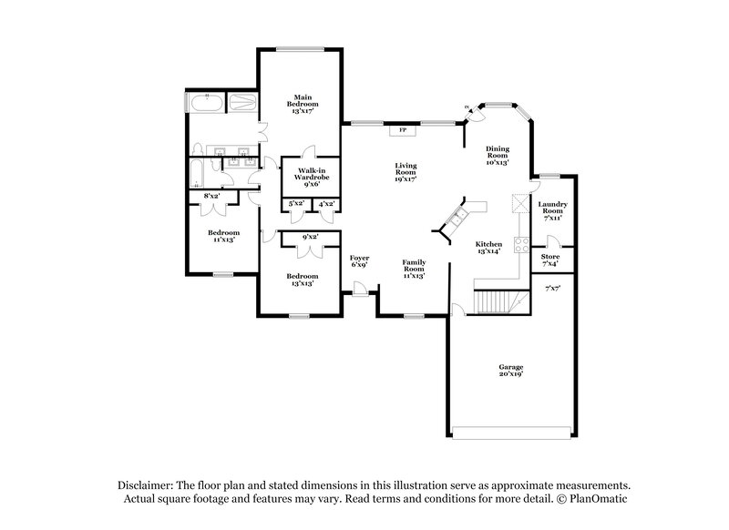2,110/Mo, 4599 Meadow Cliff Dr Memphis, TN 38125 Floor Plan View