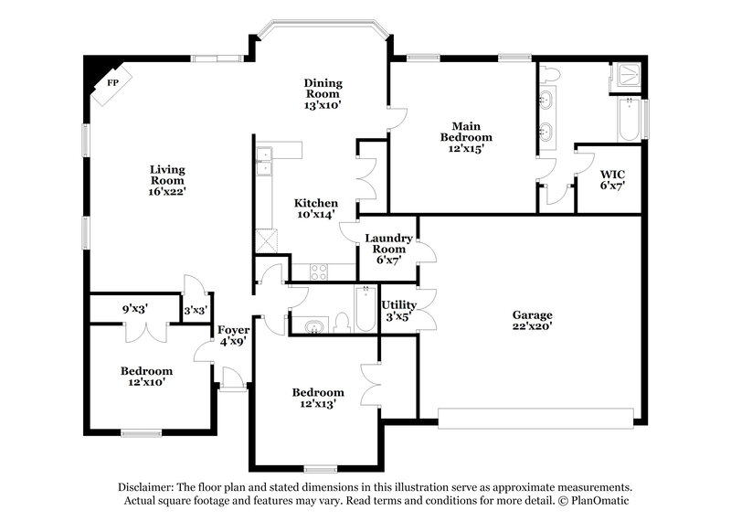 1,810/Mo, 13196 Sandbourne S Olive Branch, MS 38654 Floor Plan View