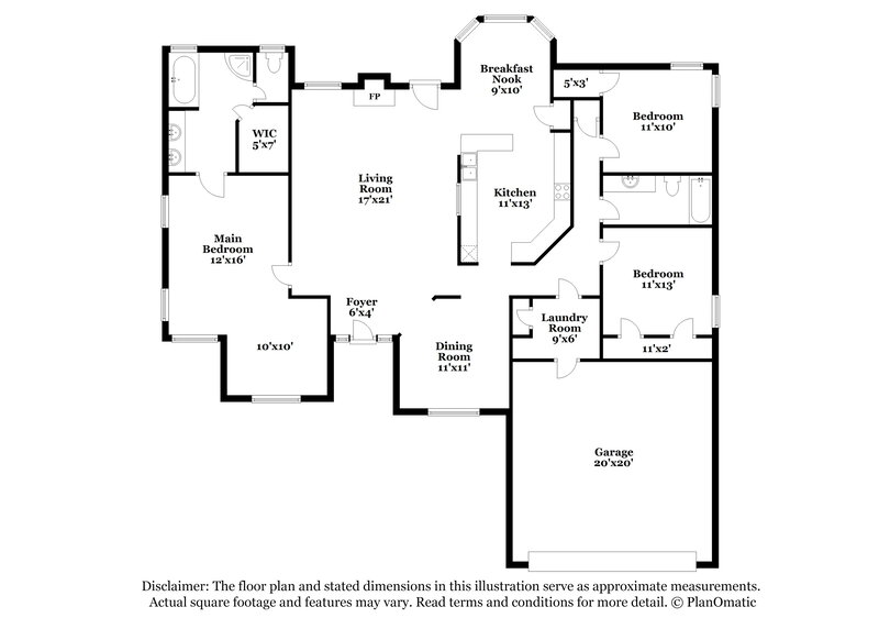 1,995/Mo, 3072 Roseleigh Dr Southaven, MS 38672 Floor Plan View