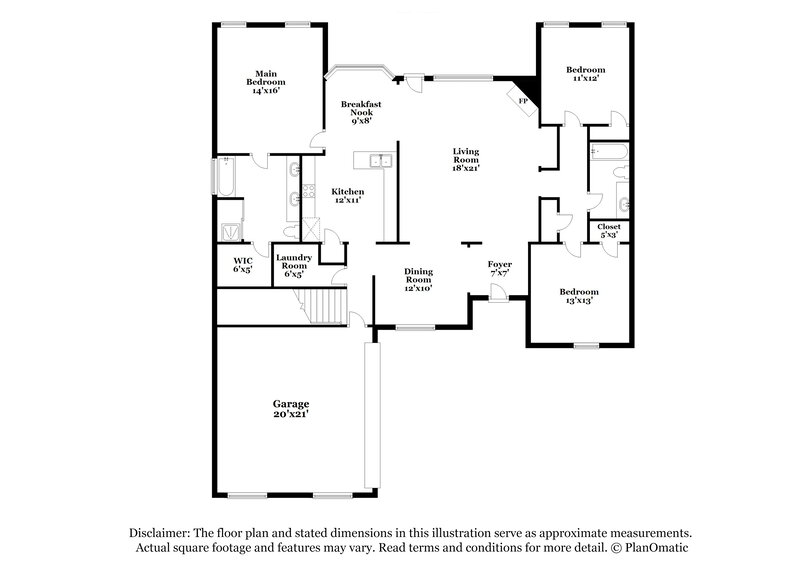 2,295/Mo, 2898 Ainsworth Ln Southaven, MS 38672 Floor Plan View