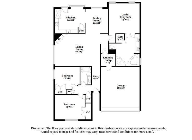 1,795/Mo, 3110 Woodland Crest Dr Lakeland, TN 38002 Floor Plan View
