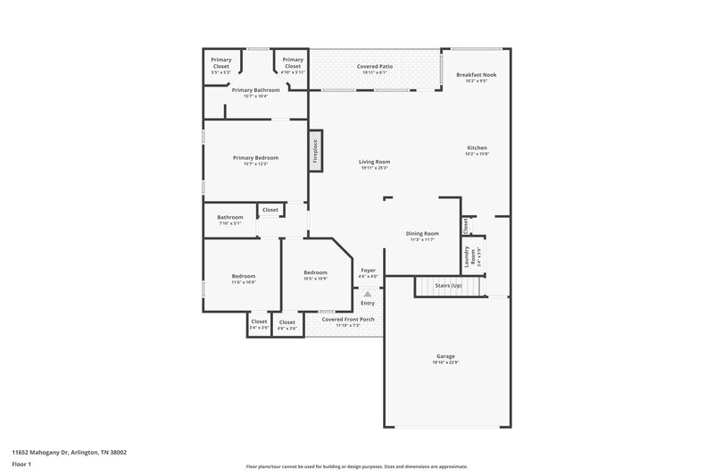 2,020/Mo, 11652 Mahogany Dr Arlington, TN 38002 Floor Plan View