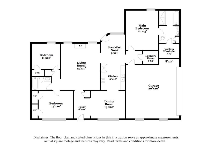 1,790/Mo, 10 Country Pl Oakland, TN 38060 Floorplan View