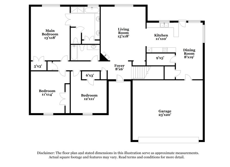 1,975/Mo, 6319 Sandbourne W Olive Branch, MS 38654 Floor Plan View