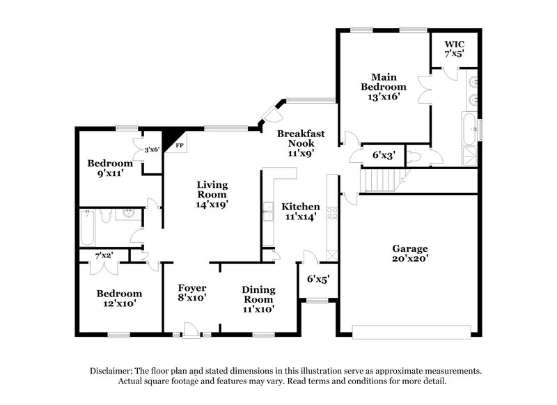 3,230/Mo, 6153 N Ragland Cv Arlington, TN 38002 Floor Plan View