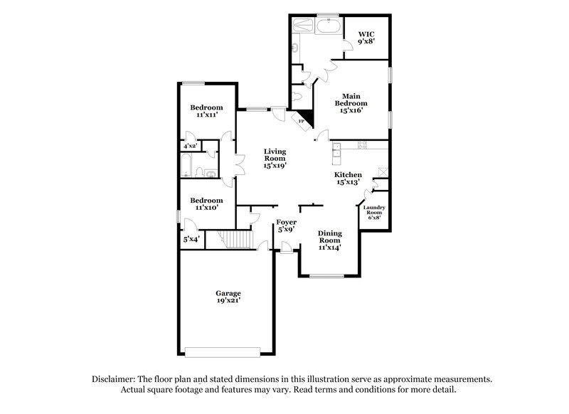 1,910/Mo, 1436 Siskin Dr Cordova, TN 38016 Floor Plan View