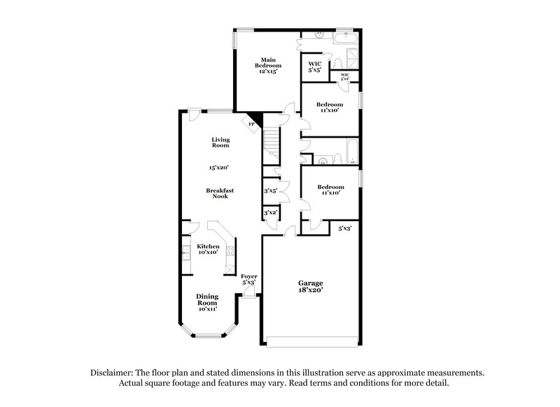 2,090/Mo, 2752 Misty Valley Dr Arlington, TN 38002 Floor Plan View 2