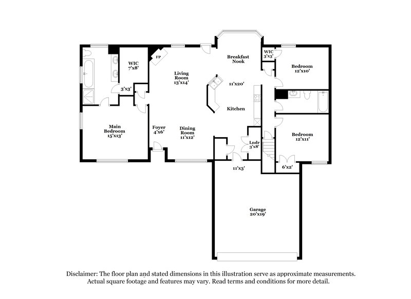 2,780/Mo, 13083 Braybourne Cross Olive Branch, MS 38654 Floor Plan View
