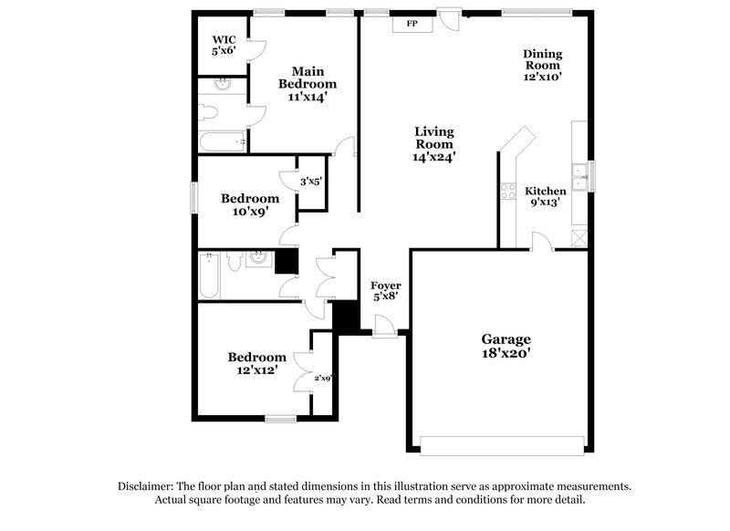 1,575/Mo, 150 Susanne Dr Oakland, TN 38060 Floor Plan View