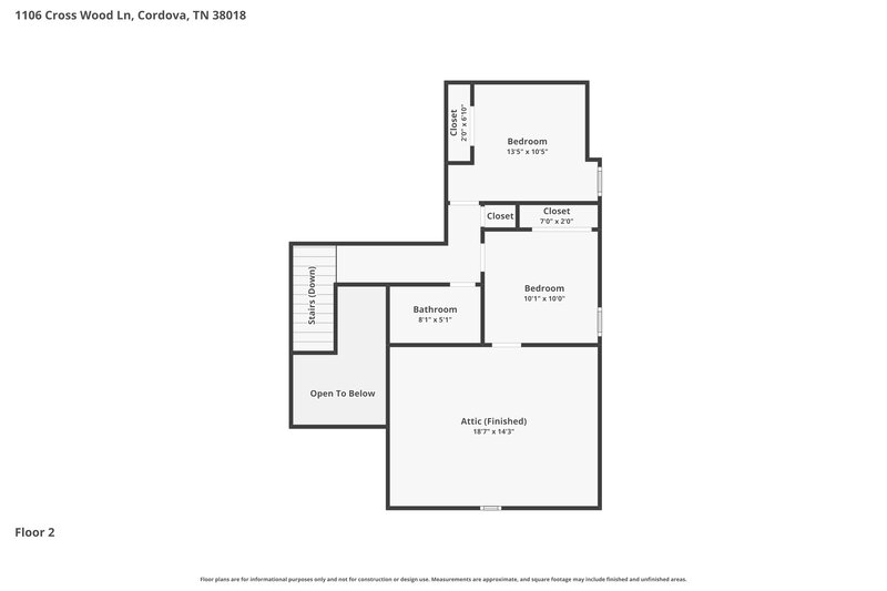 1,785/Mo, 1106 Cross Wood Ln Cordova, TN 38018 Floor Plan View