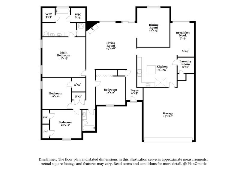2,245/Mo, 7625 Dexter Park Dr Cordova, TN 38016 Floor Plan View