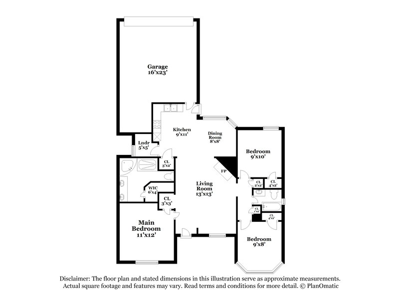 1,870/Mo, 9157 Acadia Pl Cordova, TN 38018 Floor Plan View