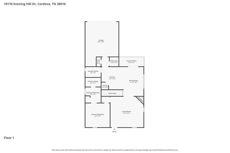 1,770/Mo, 10176 Eveninghill Dr Cordova, TN 38016 Floor Plan View