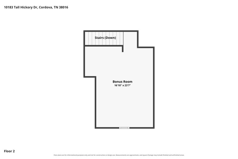 1,925/Mo, 10183 Tall Hickory Dr Cordova, TN 38016 Floor Plan View 2
