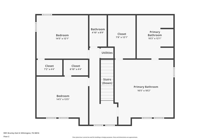 1,850/Mo, 9991 Branley Oak Dr Cordova, TN 38016 Floor Plan View