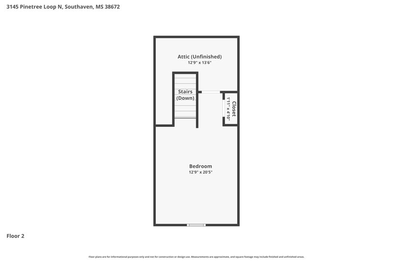 2,195/Mo, 3145 Pinetree Loop N Southaven, MS 38672 Floor Plan View 2