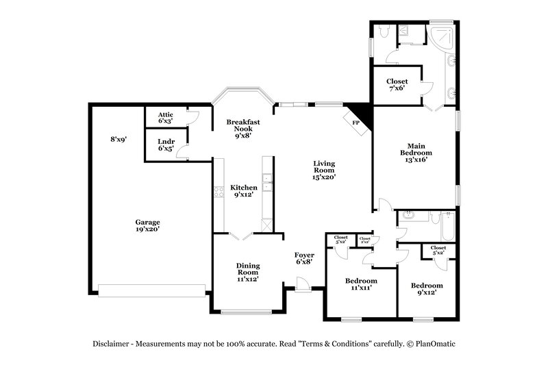 1,880/Mo, 1605 S Frence Creek Cv Cordova, TN 38016 Floor Plan View