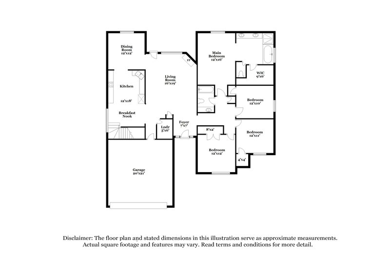 2,055/Mo, 4029 Amherst Dr Olive Branch, MS 38654 Floor Plan View