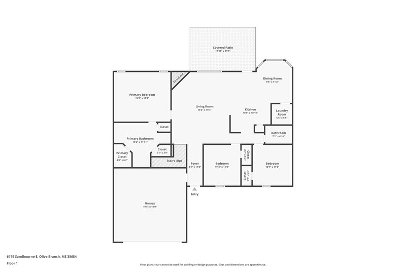 1,960/Mo, 6179 Sandbourne E Olive Branch, MS 38654 Floor Plan View