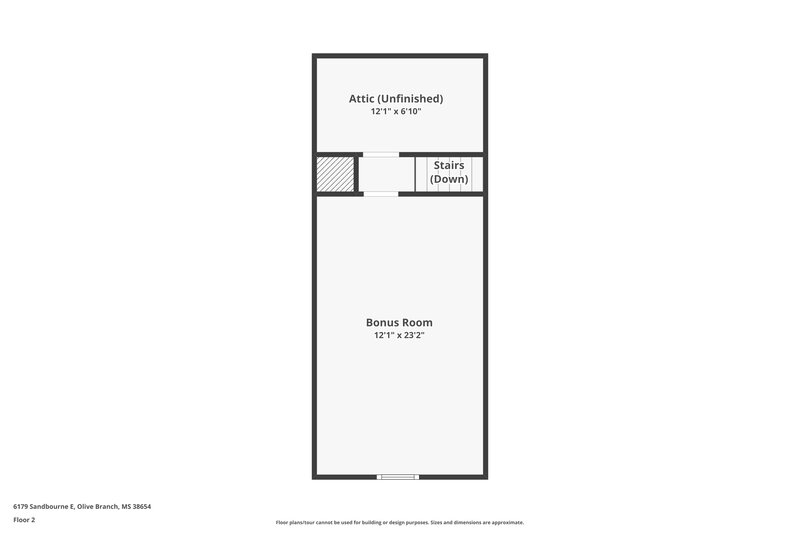 1,960/Mo, 6179 Sandbourne E Olive Branch, MS 38654 Floor Plan View 2