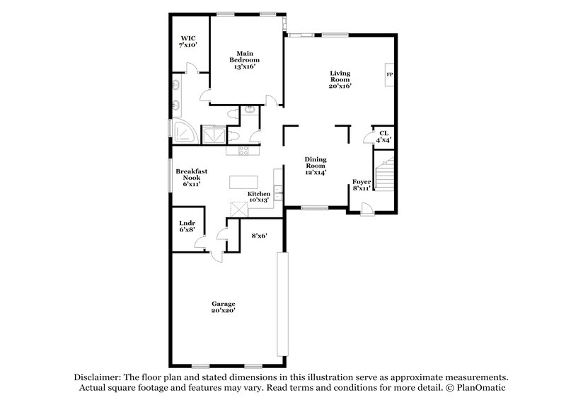 2,105/Mo, 1153 Hunters Green Cir S Cordova, TN 38018 Floorplan View