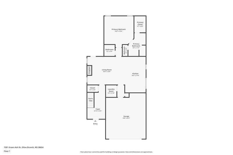 1,865/Mo, 7281 Green Ash Dr Olive Branch, MS 38654 Floorplan View