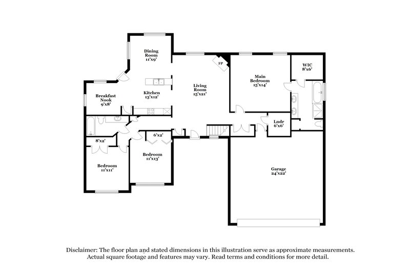 2,105/Mo, 7569 Redberry Dr Horn Lake, MS 38637 Floor Plan View
