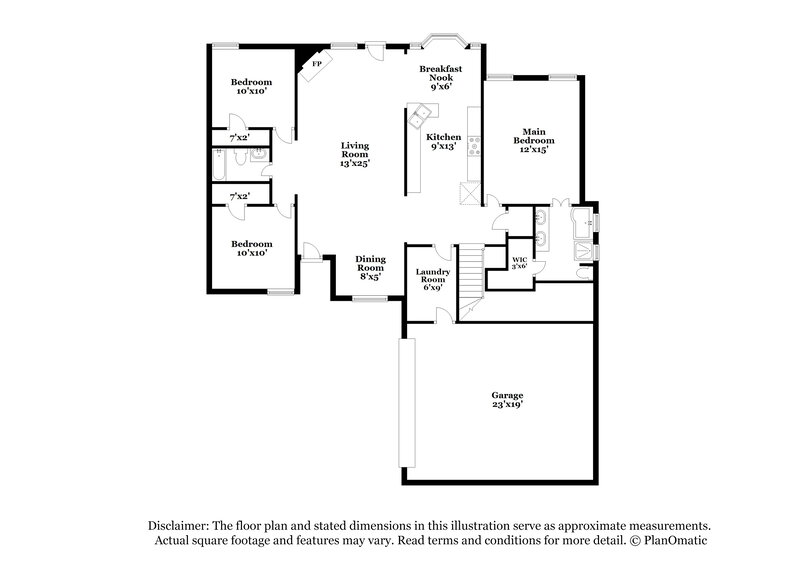 2,190/Mo, 6969 Snowshoe Dr Lakeland, TN 38002 Floor Plan View