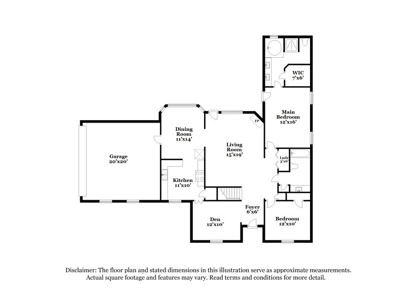 2,460/Mo, 1230 Worthington Dr Southaven, MS 38671 Floorplan View